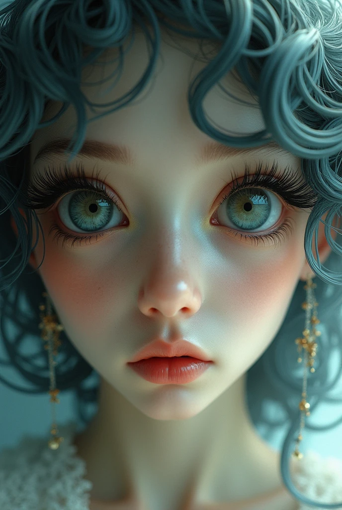Create a girl with 50 cm long eye lashes which got extended that big