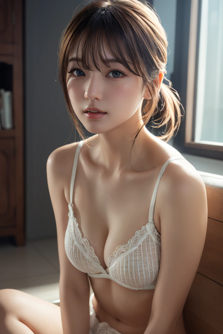 (RAW Photos, Highest quality),(Realistic, photo-Realistic:1.3), masterpiece, Very delicate and beautiful, Very detailed, CG, Unity , 2k wallpaper, wonderful, In detail, A light smile, Very detailed CG Unity 8k wallpaper, Large file size, Very detailed, High resolution, Absurd, Soft Light, ponytail, Short bangs, Blonde, Floating Hair NovaFrogStyle, Beautiful detailed girl, Detailed fingers, Very detailed eyes and face, Beautifully detailed nose, Beautiful attention to detail, Long eyelashes, Light on the face, View your viewers, Mouth closed, One person, cute, young, Mature Face, whole body, Small breasts, Realistic face, Realistic body, Beautiful thigh details, Urzan-6500-v1.1, roller:Korean doll-like_At 3 p.m., Costumes : Crop top, Aqua Eye