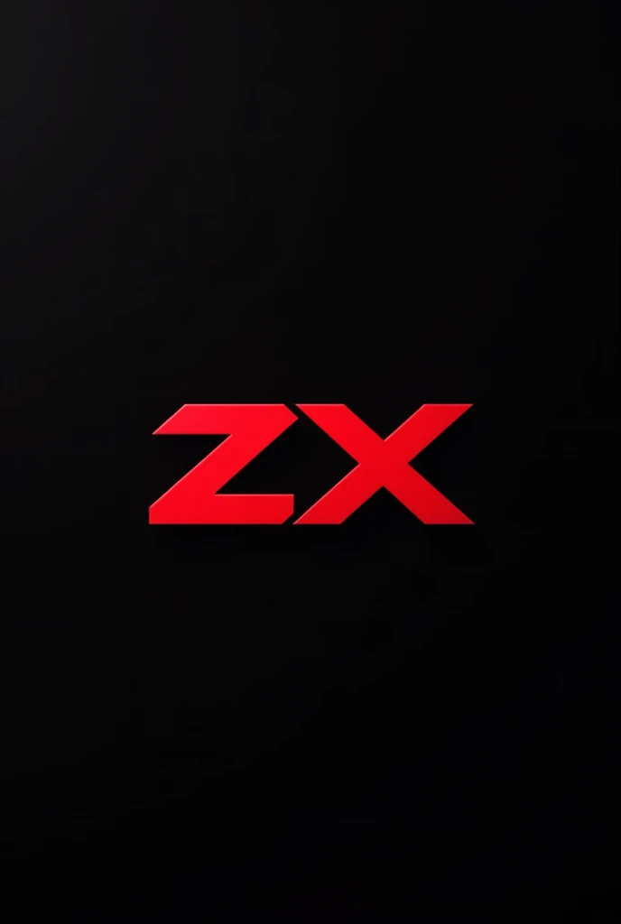 A logo with a black background written ZX in red