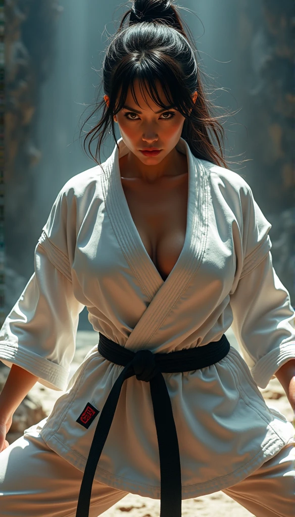 Realistic busty woman,Karateka,hokuto no ken,ultimate form,8k