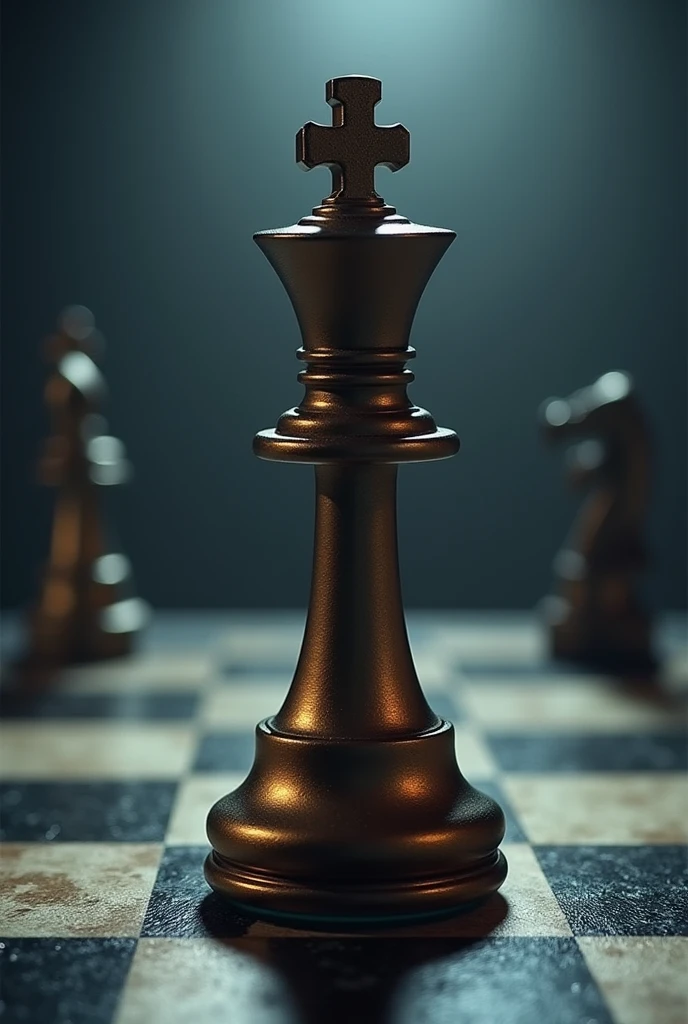A high-stakes chessboard with a focus on a powerful piece like the queen or king, symbolizing control and dominance.