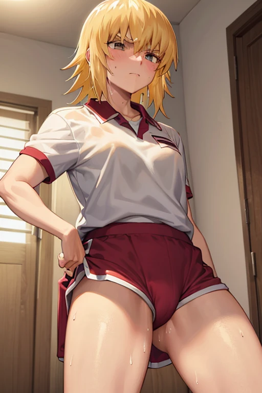 cagalli blonde　Gym uniform soaked with sweat　Bloomers　The Princess's Room　Bad mood　shame