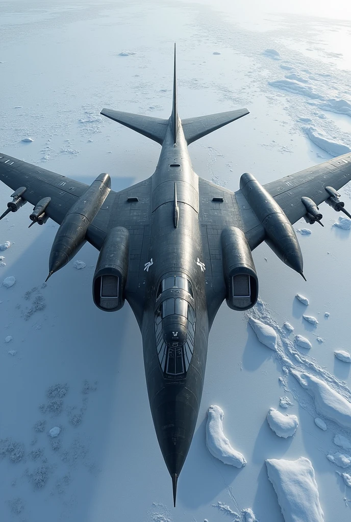 Nazi super heavy bomberflying in arctic sea named Horten 445k