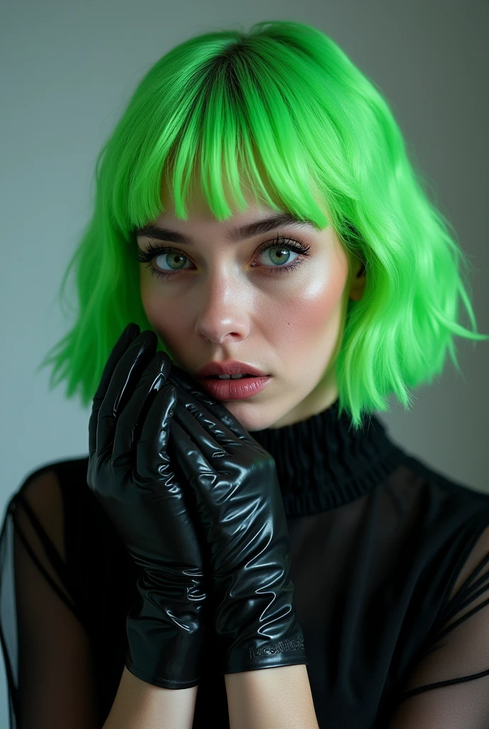 billie eilish on Latex gloves