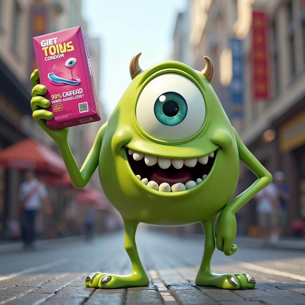 mike wazowski selling condoms