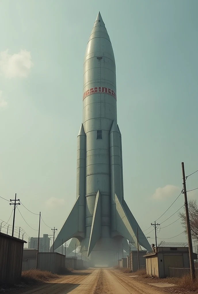 A balistics missile in a Soviet base