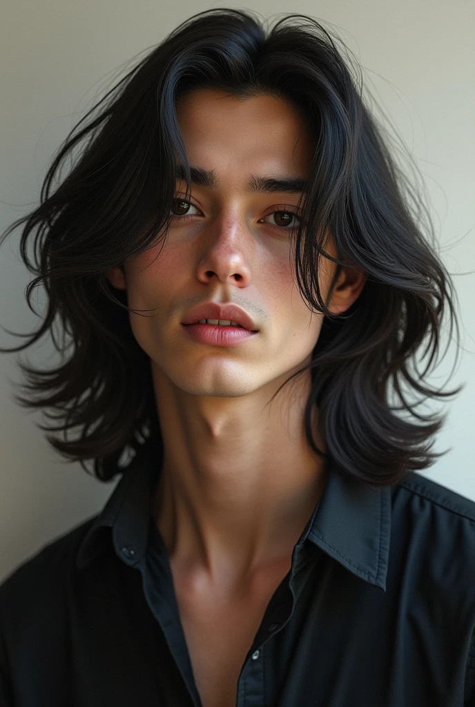 Long-haired young man