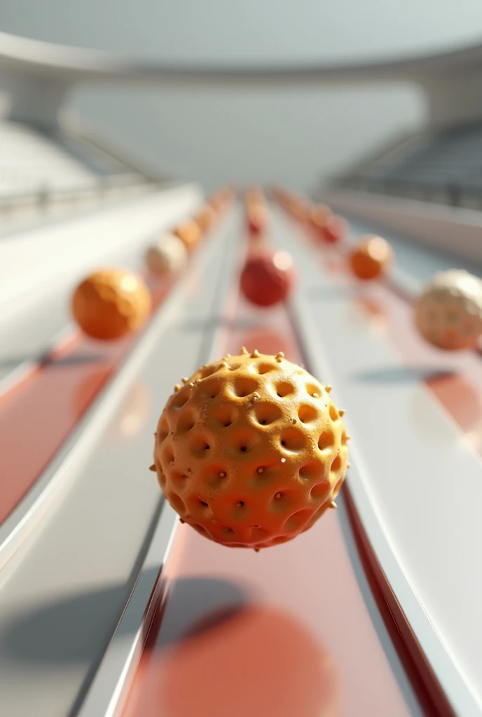 (photorealism:1.2), Race round crackers in 5 lanes
