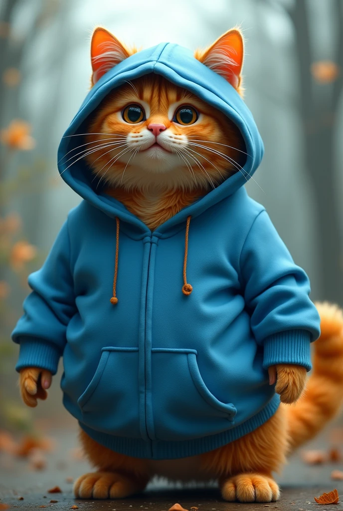 Blue hoodie with ginger fat and gets giant 1000x bigger