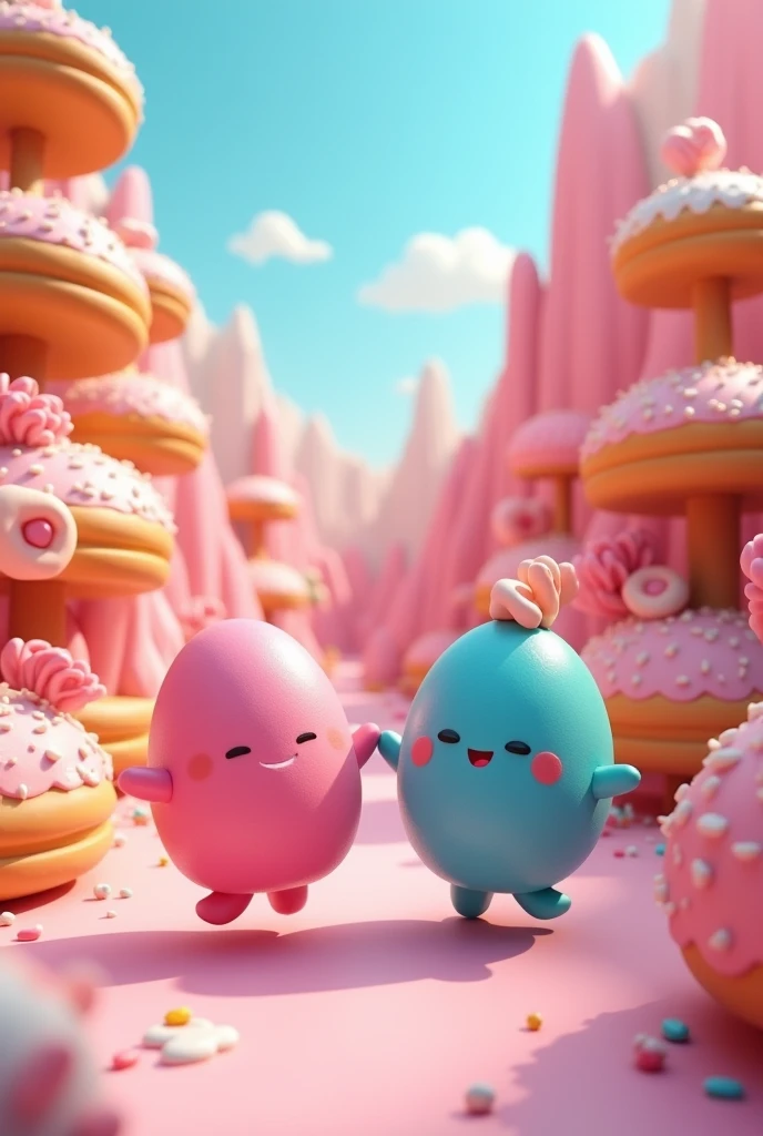In cinematic 3d kartoon styil ' Mohabbat Ki Mithai