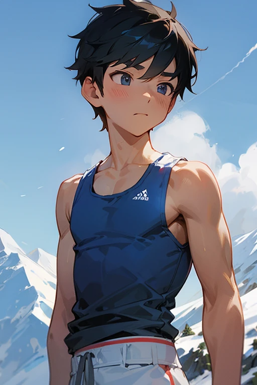 Snow Mountain Tight Tank Top Elementary School Boy