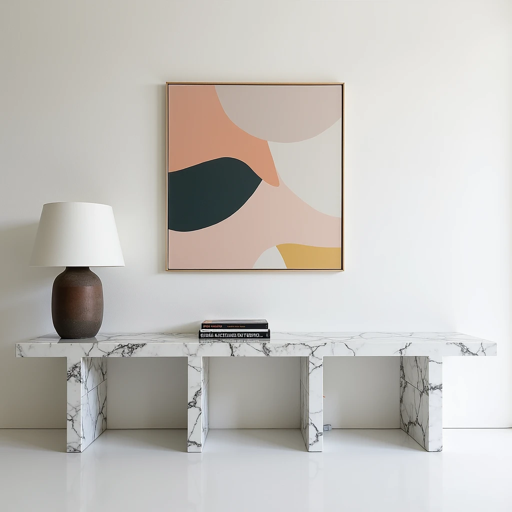 hinterland, Haussmannian, paris, FRENCH HERRINGBONE , Vitra marble, white wall, design, art colorful, lamp, books, modern, Vitra furniture, marble