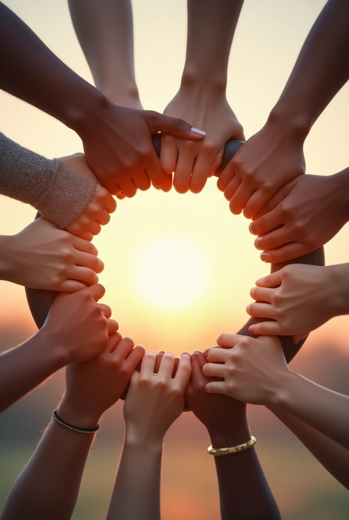 Circle made by joining hands