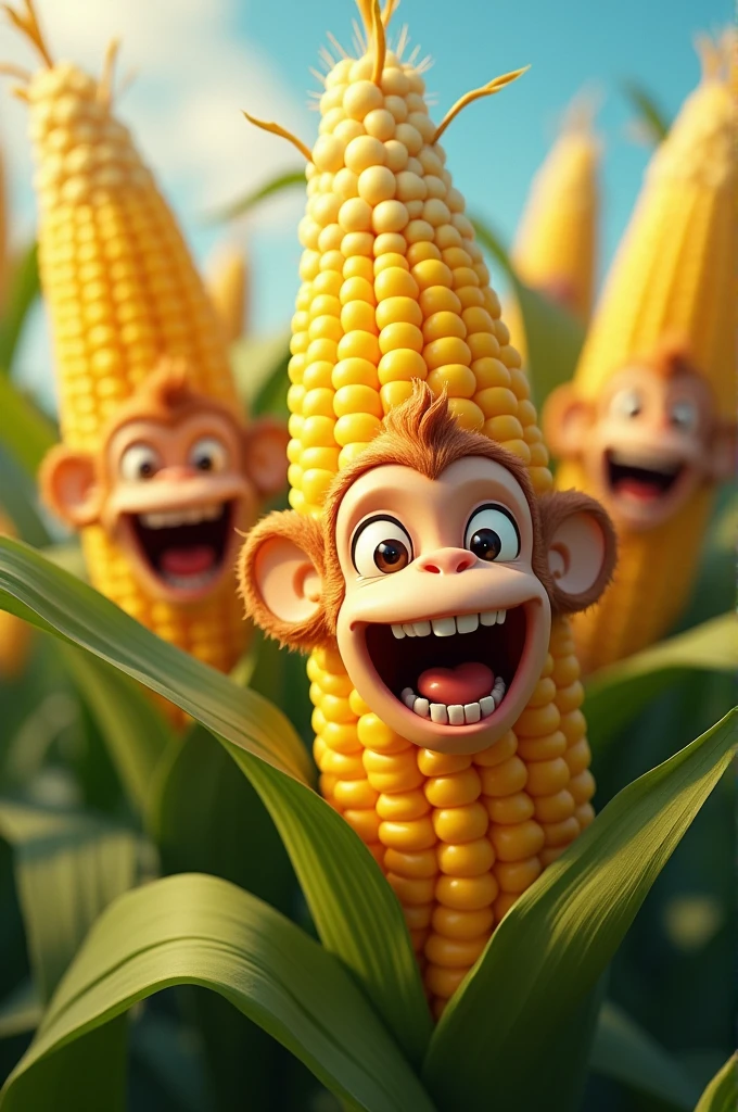Corn with monkey kernels