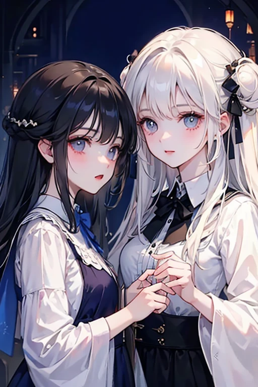 two girls. And the other darkness, One embodies light. They stand face to face