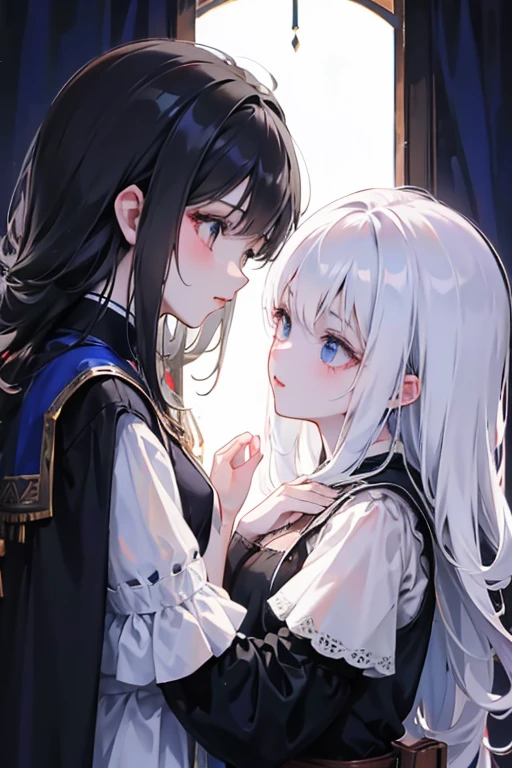 two girls. And the other darkness, One embodies light. They stand face to face