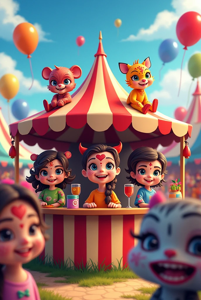 advertisement of a face painting stall