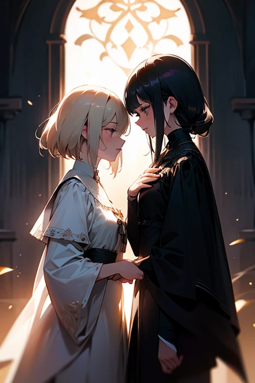 two girls. And the other darkness, One embodies light. They stand face to face