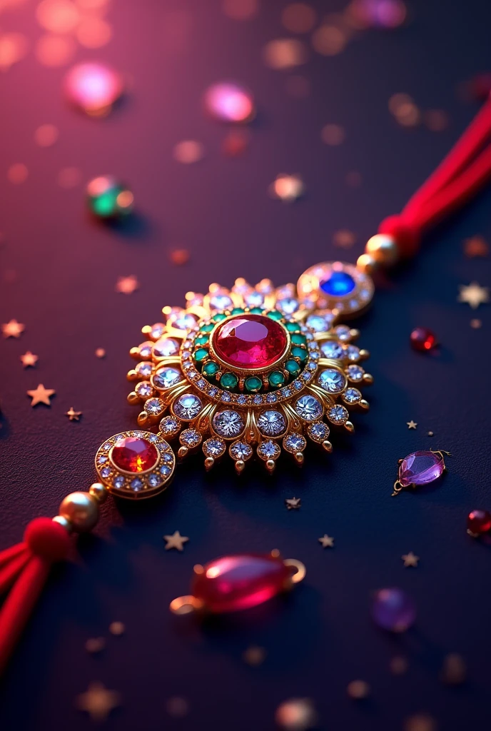 Gemstone rakhi design