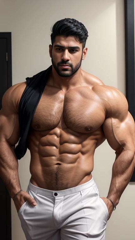 handsome hunk Professor Amir Khaled in formal suit masculine strong bodybuilder boy with huge wide muscular shoulders, wide chest, abs, masculine wide triceps, arms, biceps, big masculine legs, wide thighs, calfs, black-haired, hair falls on your face