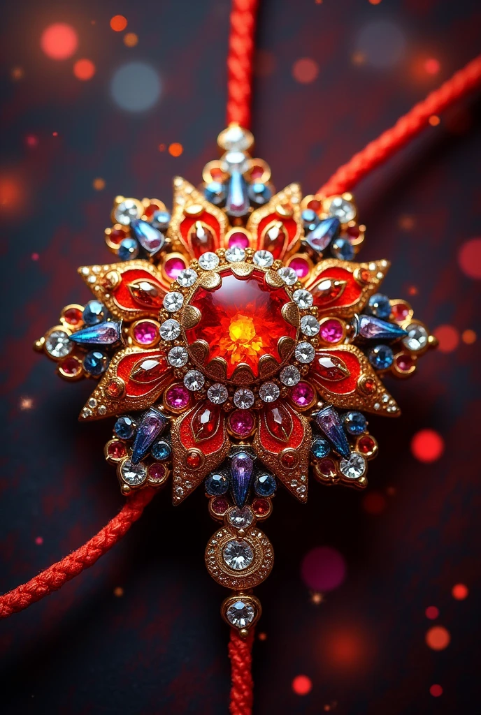Gemstone rakhi design best ever design
Never imagined by people
Feel like a fairy tale type rakhi
Handmade type rakhi