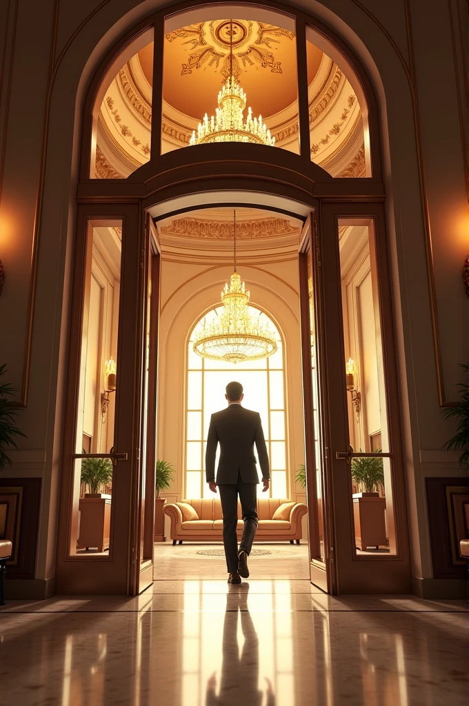 Entering the Hotel