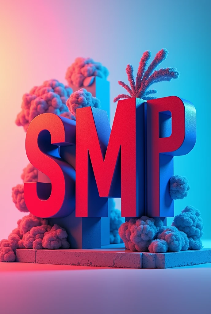SMP word in text RED and BLUE colour text
style