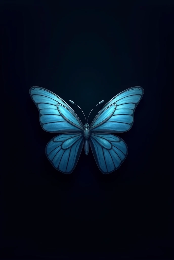 a logo, a butterfly in the center
Blue and black colors, with black predominating
Around written "LD DESIGNER"