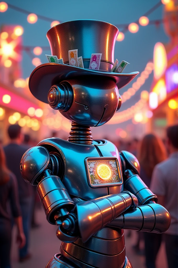 A robot must have money in its hat and Aviator game app should be in the hat