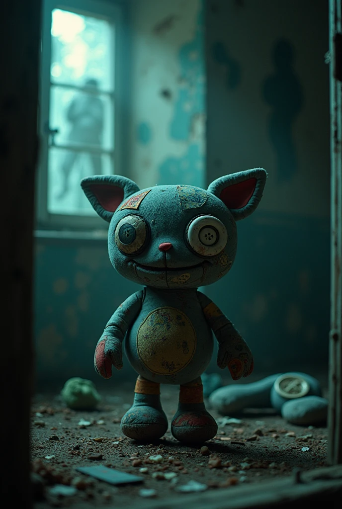 Create the Skibidi Series Speaker Plushies horror game with a themed background