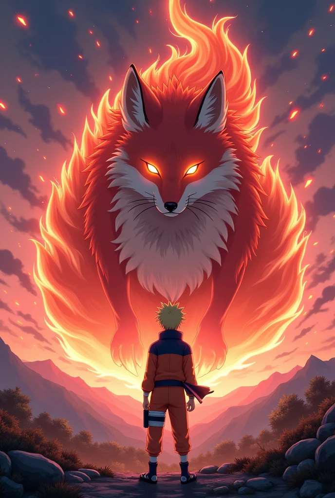 Naruto with 9 tailed fox