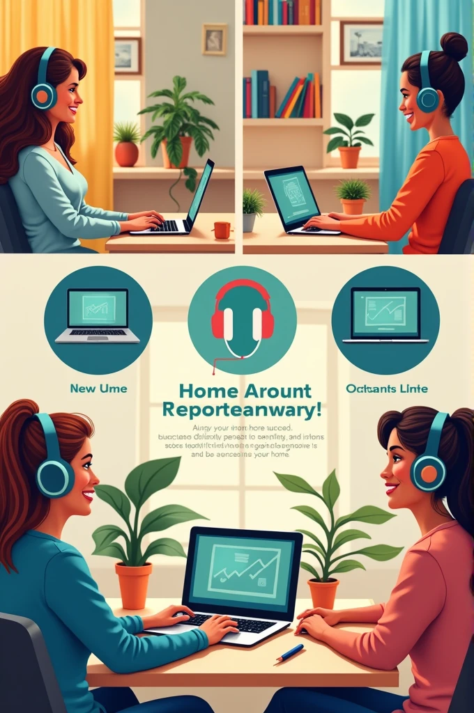 Work from Home job ad wanner