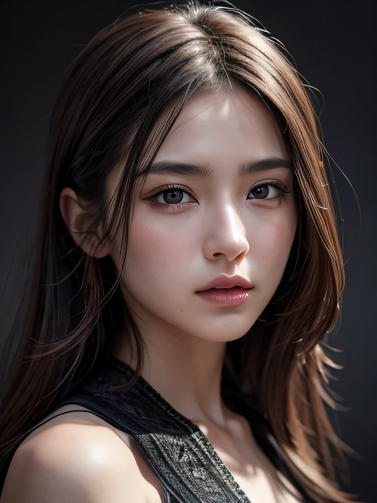 Realism Fusion, 8k, Highest quality, masterpiece, Ultra-high resolution, Very detailed, Ultra Photorealistic,20-year-old, one person's, Pale skin, Center of chest, Beautiful breasts, Toned body, Oil, white hair color, Training wear. Pool,Transparent nipples、Browsing Caution,