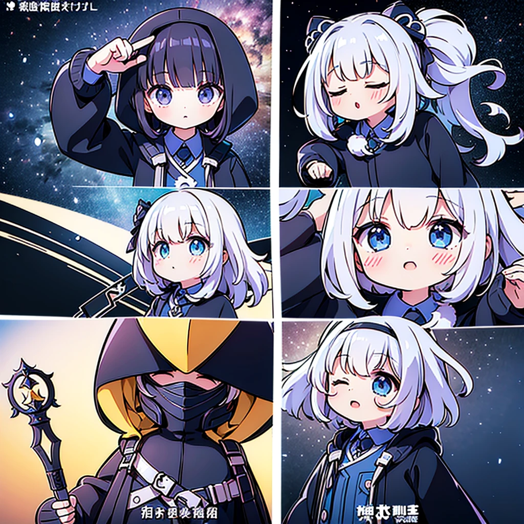 One Girl、(((Highest quality、masterpiece、Official Art、Best dynamic composition、超detailed)))、Anime Style、Perfect Anatomy、The coolest pose、Cute Grim Reaper、Death's scythe is red and black、detailedな彫刻、Cloak with black hood、Super huge、detailed、While swinging the scythe down with both hands、Red spider lilies background、