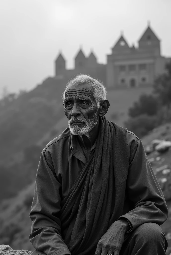 Ethiopia old fathers black and white