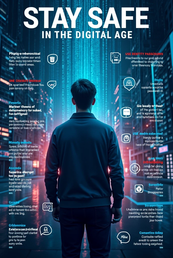 Create a poster no copyright
Design a digital poster that raises awareness about cybercrime. Your poster should educate the audience on the types of cybercrimes, the impact of these crimes, and how individuals can protect themselves online.
Specific Instructions:
1. Design Your Poster:
• Your poster should have a clear and catchy title related to cybercrime awareness.
• Use images, icons, and graphics to visually represent the types of cybercrimes and preventative measures.
• Include brief, impactful text that highlights key points about cybercrime, such as:
• Types of cybercrimes.
• The impact of cybercrimes on individuals and organizations.
• Tips on how to stay safe online.