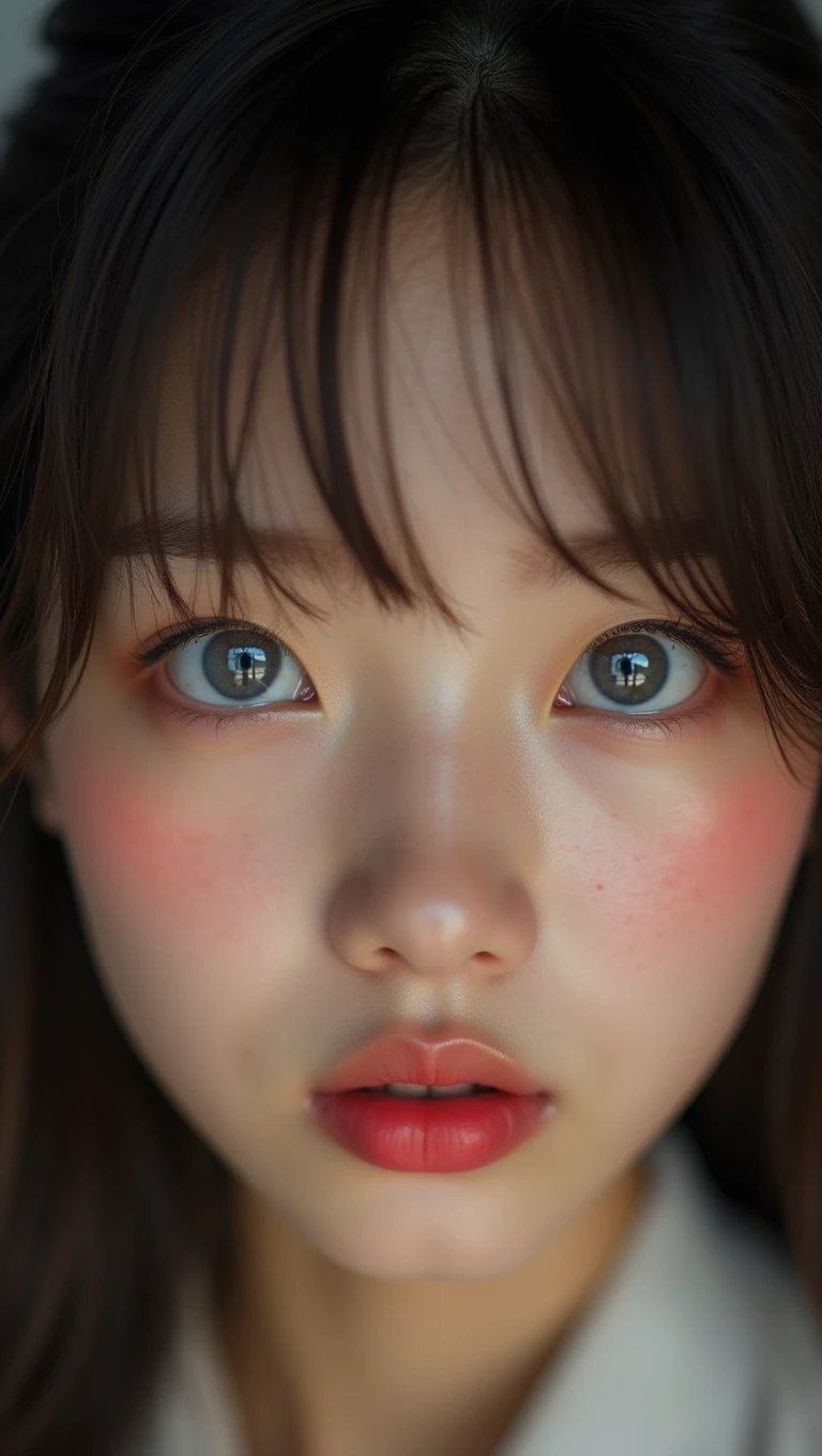 ((32K:1.9, Highest quality, masterpiece, Ultra-high resolution)), 1 Japan Girl, Age 19, Perfect dynamic composition, Tilt your head, look into the viewer:1.6, Highly detailed eye and facial textures:1.3, Fair skin, blush, (Beautiful Blue Eyes, Erotic eyes:1.5), (A face of ecstasy:1.5, Sexy Face:1.5), (A taste that exudes beautiful eroticism:1.55), The expression of someone who feels deeply loved:1.6, (Expression drowning in intense pleasure:1.8), (Sharp focus, Cinema Lighting), Show face only, ((((Too erotic))))
