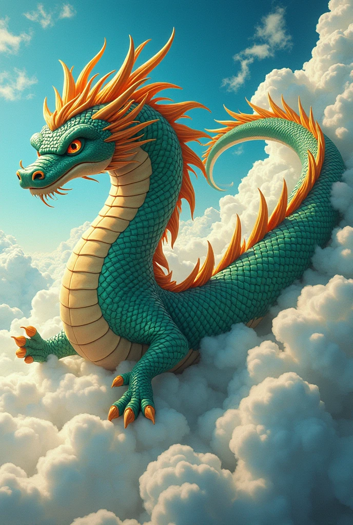 Interclass shirt with the flying cloud (dbz) passing in front and shen long behind