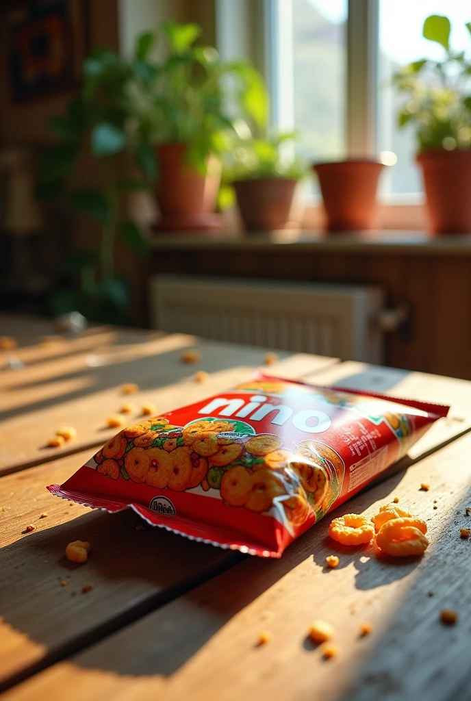 On lays packet, replace lays with mino