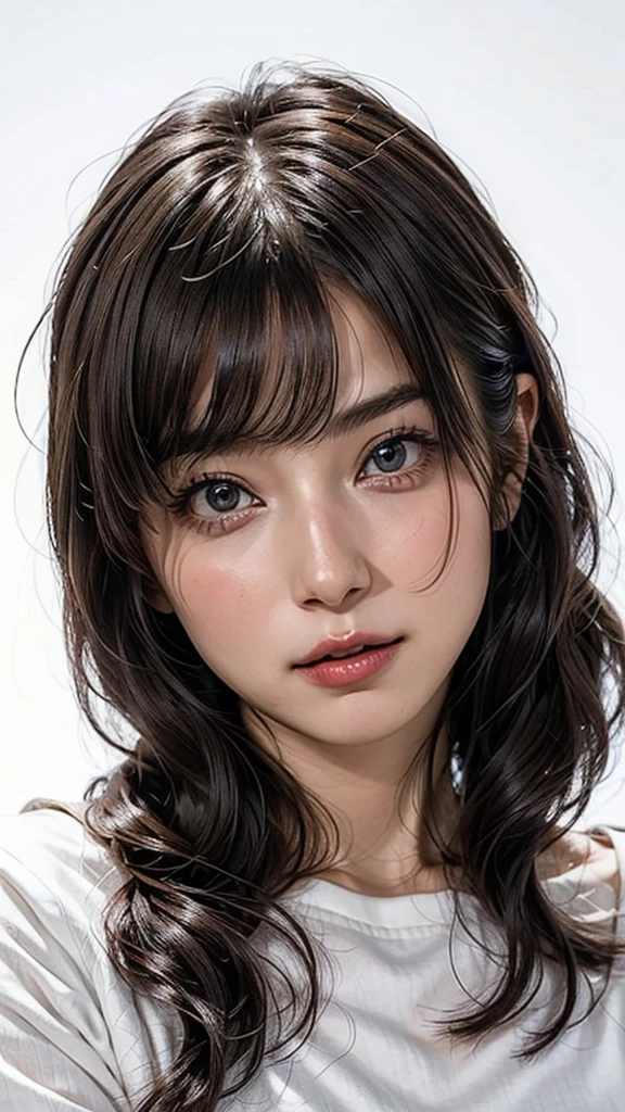 ((Beautiful Face:1.4)), (Purelos Face_v1: 1.0), Half Body,((White simple background)),ニット服を着て