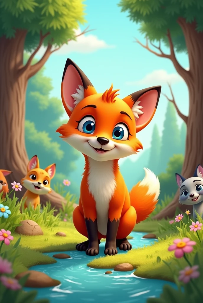Design a children's book using animations characters