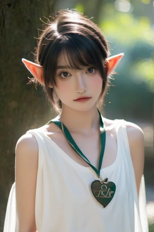  girl, naked, elf ears, small chest, Lovely