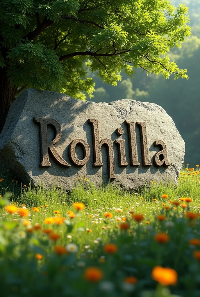 Online Rohilla name create with stone