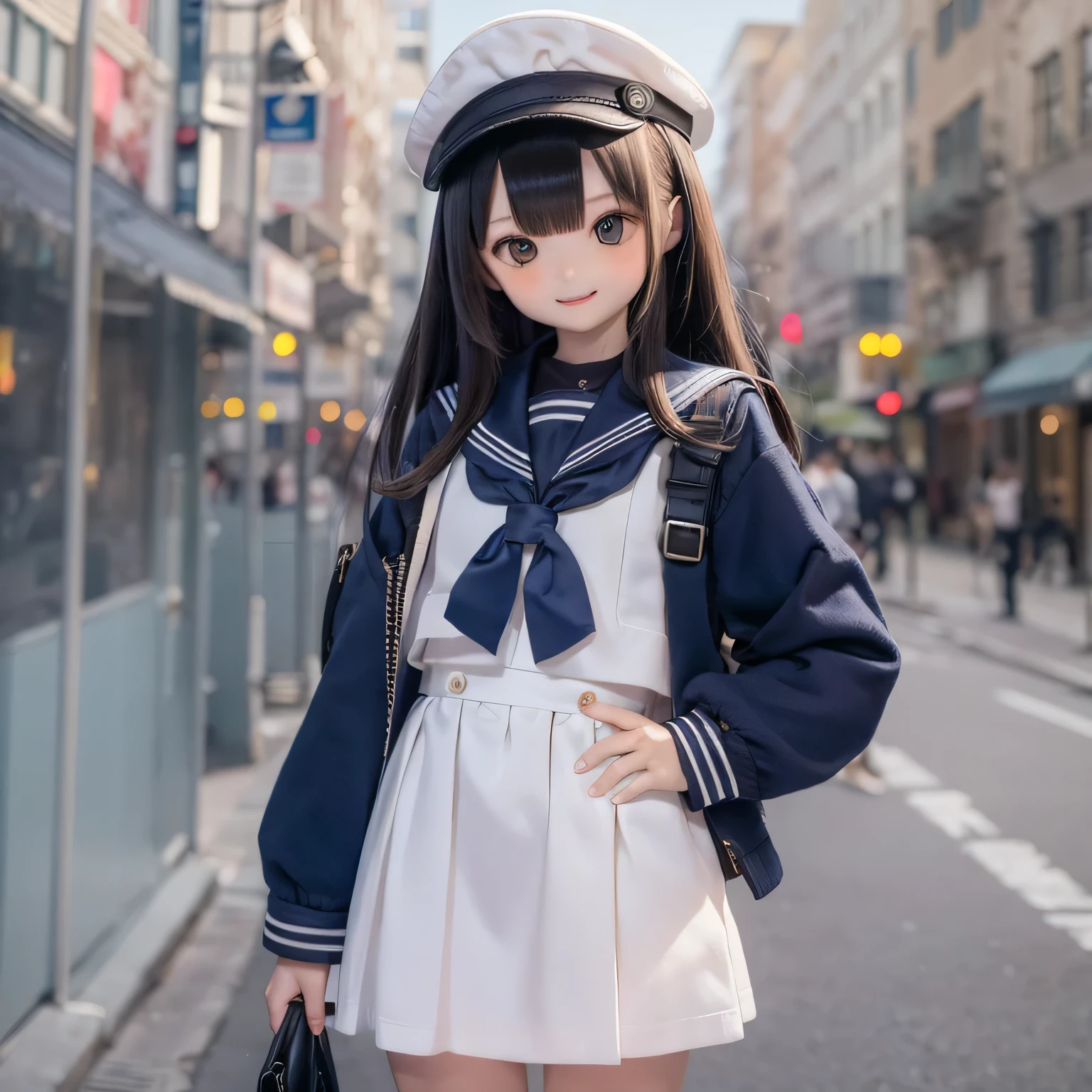 Ermine Girl((((Sailor suit))))
Schoolyard、smile,