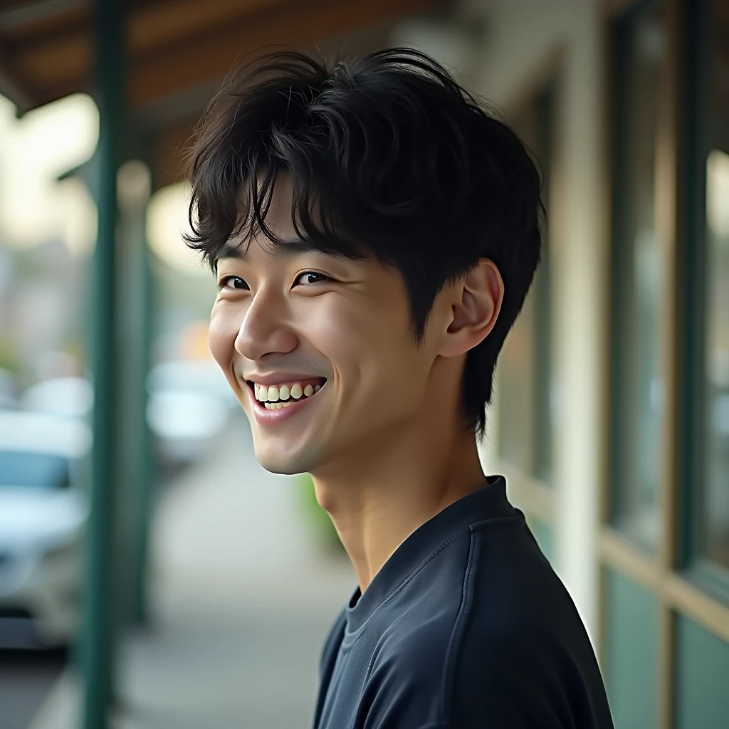 Profile picture of a Japanese male。live-action。smile