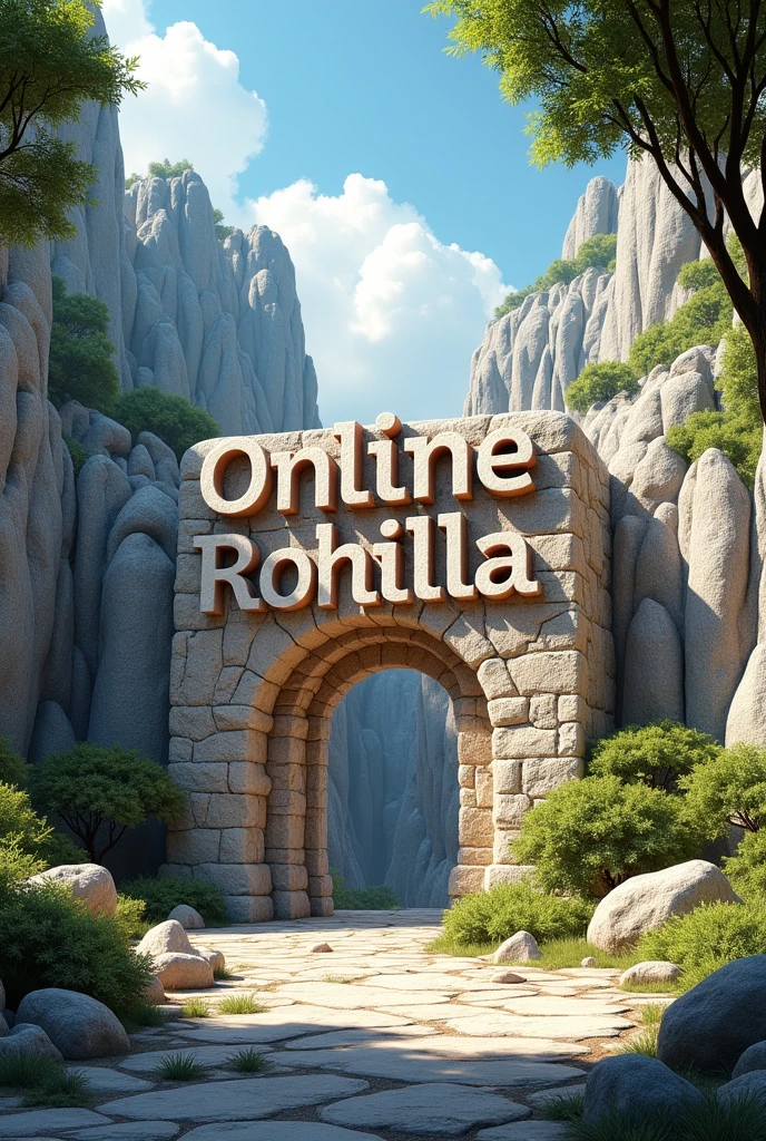 Online Rohilla logo  create with stone 