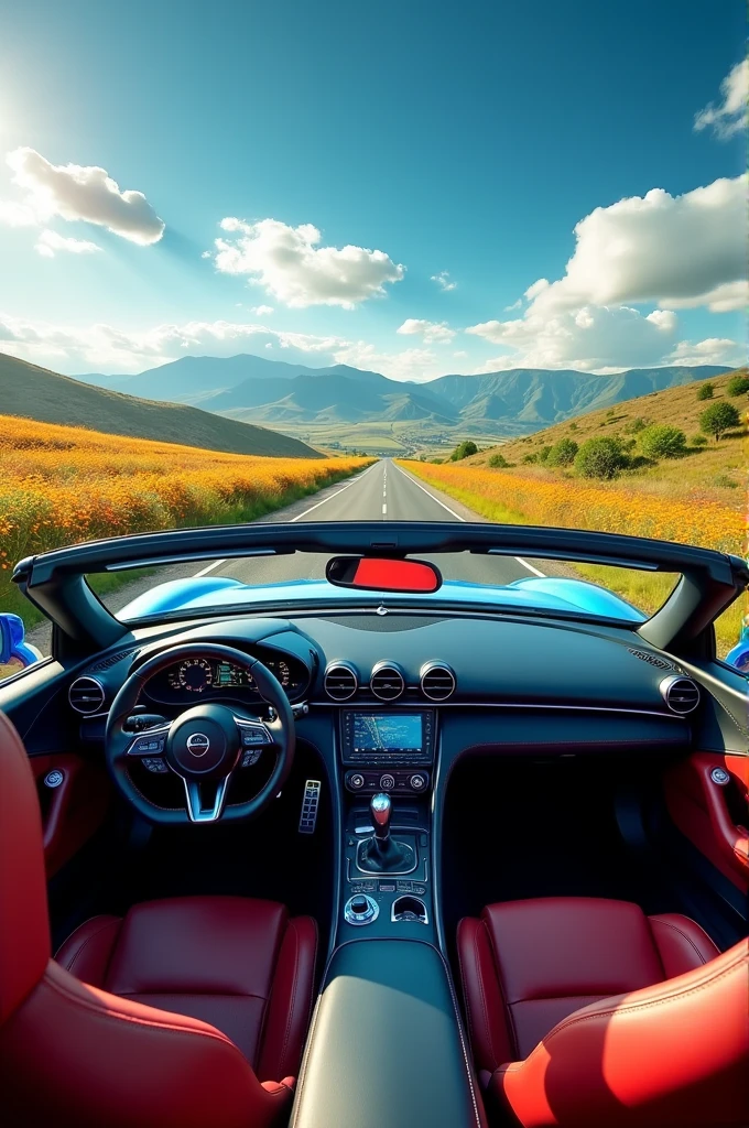 car front seat view