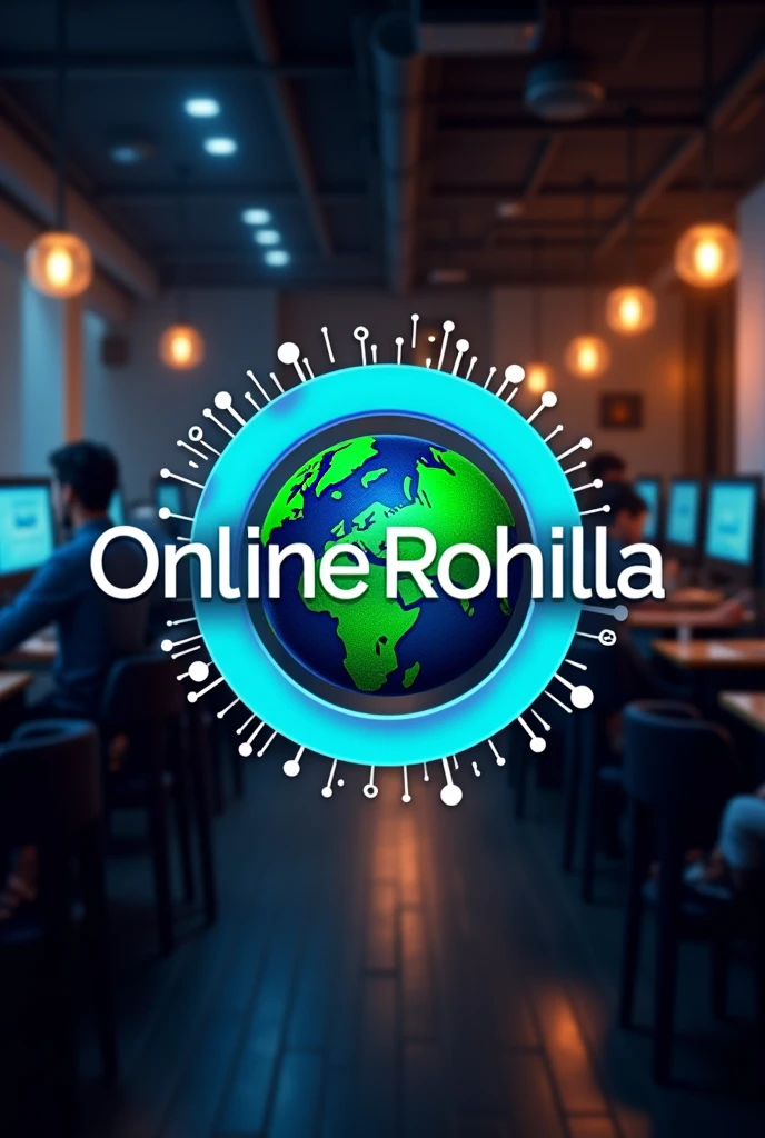 OR (Online Rohilla) logo create with internet cafe
