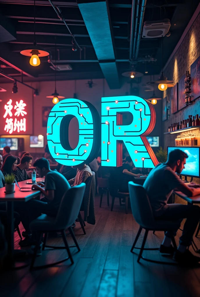 OR logo create with internet cafe