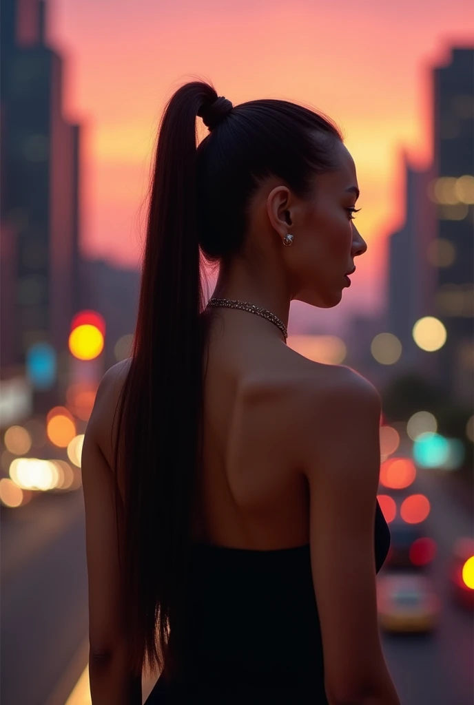 Heavily oild ponytail